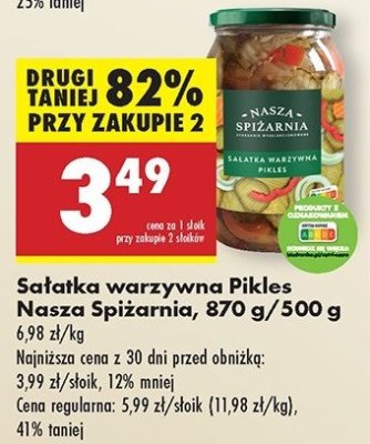 Sałatka warzywna pikles Nasza spiżarnia promocja