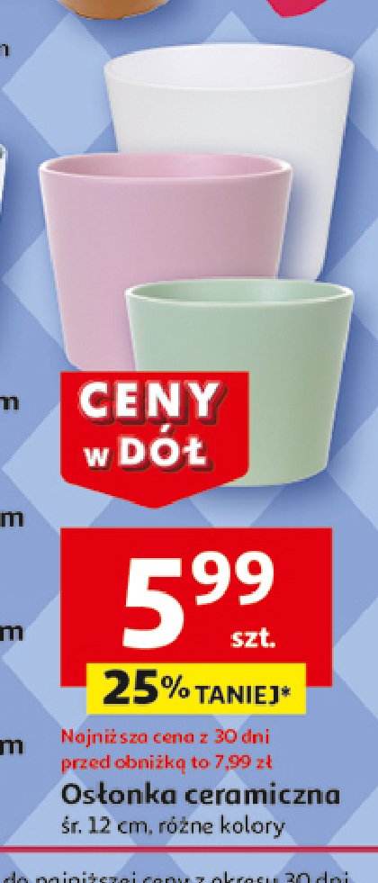 Osłonka ceramiczna 12 cm promocja w Auchan