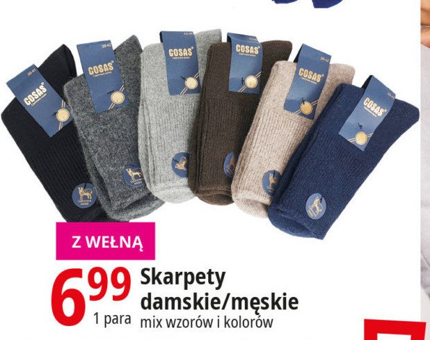 Skarpety damskie z we艂n膮 Cosas promocja