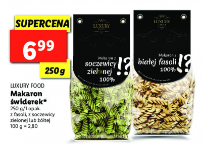 Makaron z soczewicy zielonej Luxury food promocja w Carrefour