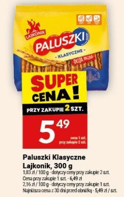 Paluszki Klasyczne Lajkonik promocja w Twój Market