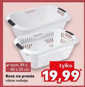 Kosz na pranie 59.5 x 40 x 23 cm promocja w Kaufland