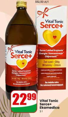Vital Tonic Serce+ Ekamedica promocja w Dino