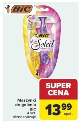 Maszynki do golenia BIC Miss Soleil colour collection 4 szt. różne rodzaje promocja w Carrefour Market