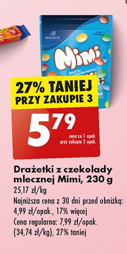 Draże z czekolady mlecznej mimi Magnetic promocja