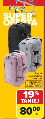 Plecak samolotowy SEMI LINE różne rodzaje promocja w Carrefour