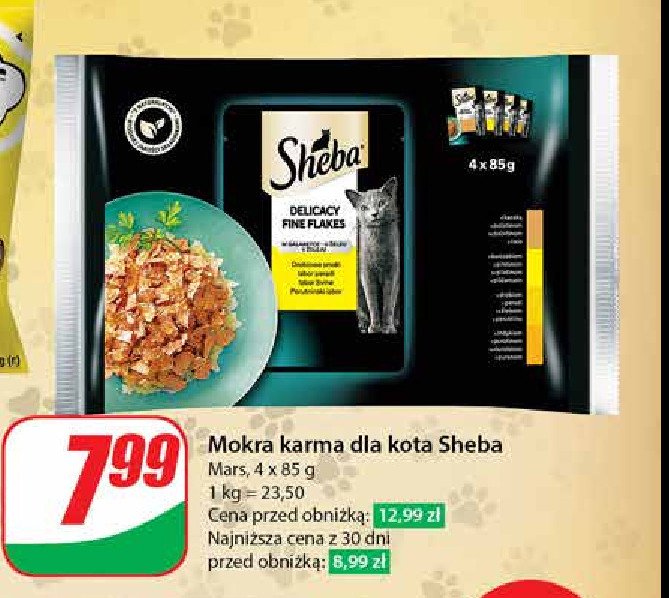 Karma dla kota smaki drobiowe Sheba delicacy in jelly promocja