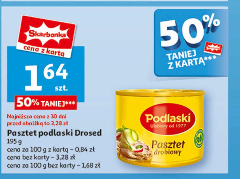 Pasztet drobiowy Drosed podlaski promocja w Auchan