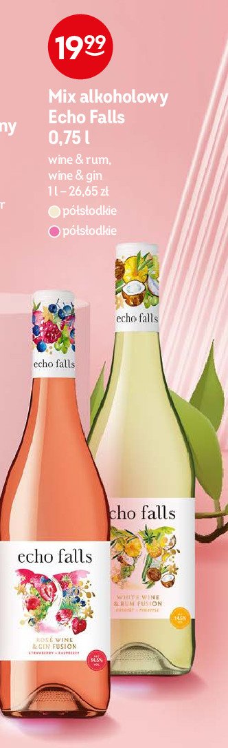 Wino Echo falls rose wine & gin fusion promocja