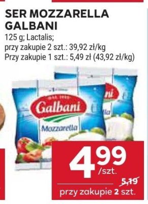 Ser mozzarella Galbani Lactalis promocja w Stokrotka