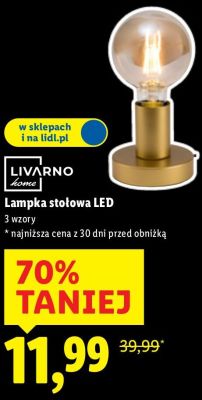 Lampka stołowa LED Livarno Home promocja w Lidl