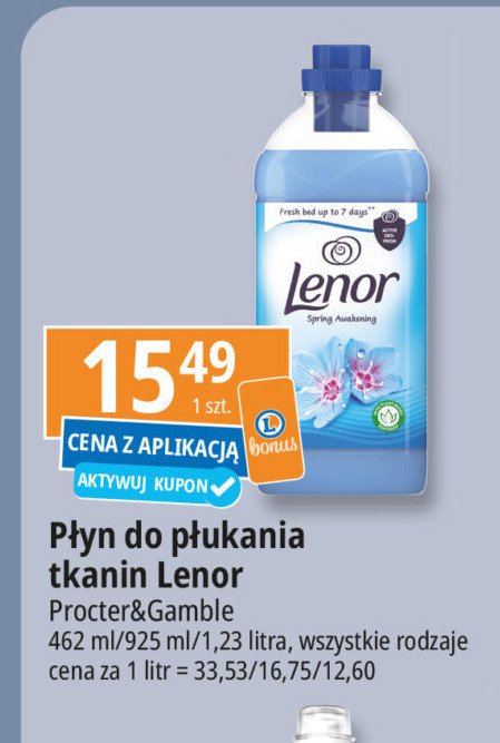 Płyn do płukania spring awakening Lenor promocja w Leclerc