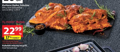 Kube艂ek mi臋sny na grill Auchan r贸偶norodne (logo czerwone) promocja