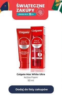 Pasta do zębów Max White Ultra Active Foam promocja w Auchan