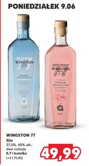Gin Wingston 77 pink promocja w Kaufland