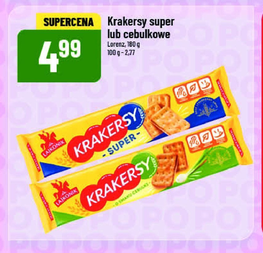 Krakersy super cebulkowe Lajkonik promocja