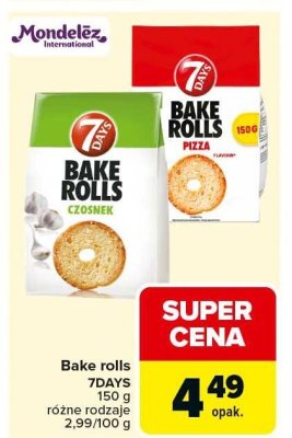 Bake rolls 7DAYS czosnek promocja w Carrefour
