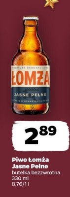 Piwo Łomża Jasne Pełne butelka bezwrotna 330 ml promocja w Netto