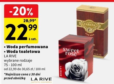 Woda toaletowa LA RIVE wybrane rodzaje promocja w Intermarche