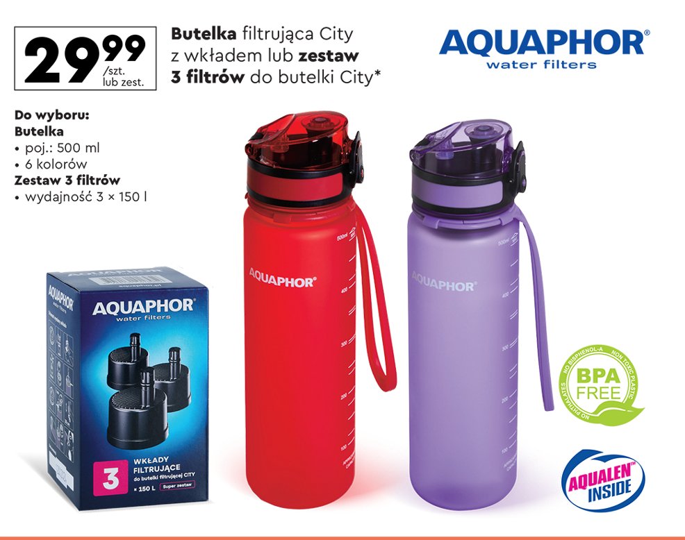 Wkłady filtrujące city Aquaphor promocja w Biedronka