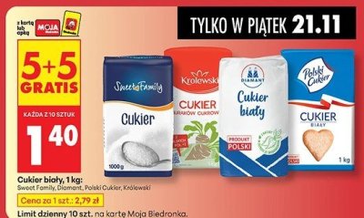 Cukier biały 1 kg  promocja w Biedronka