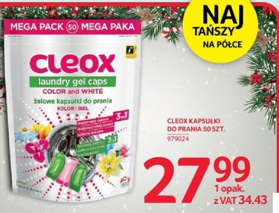 Kapsułki do prania CLEOX 50 szt. promocja w Selgros