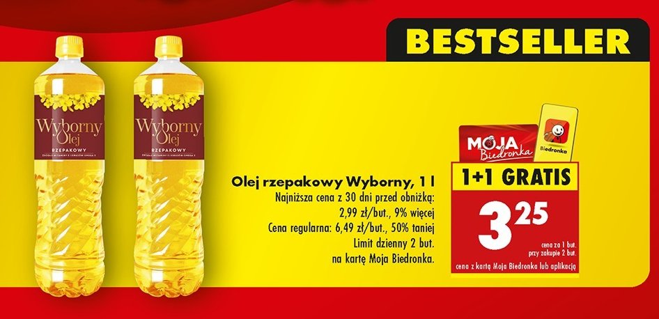 Olej rzepakowy Wyborny promocja