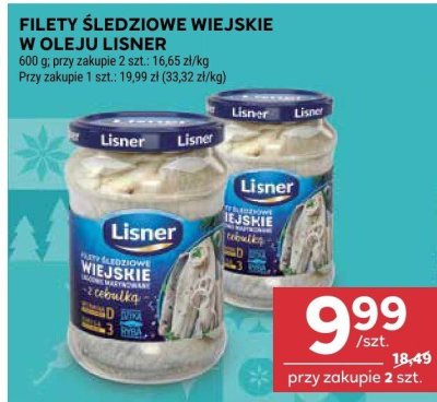 Filety śledziowe wiejskie w oleju Lisner promocja w Stokrotka
