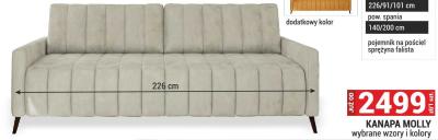 Kanapa MOLLY wybrane wzory i kolory promocja w Merkury Market