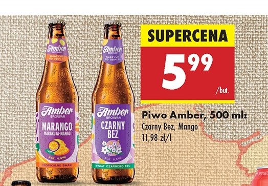 Piwo Amber czarny bez promocja w Biedronka