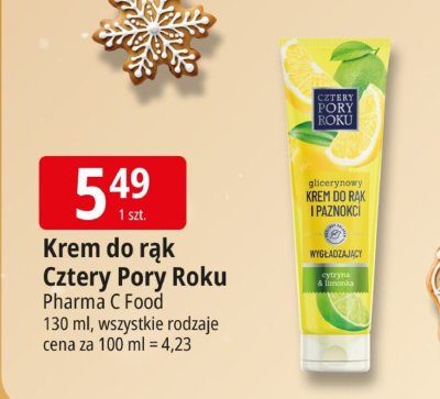 Krem do rąk Cztery Pory Roku Pharma C Food promocja w Leclerc