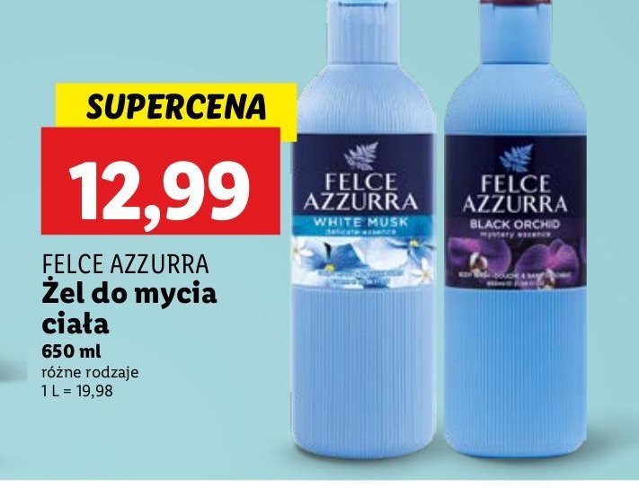 Żel do kąpieli black orchid Felce azzurra promocja w Lidl