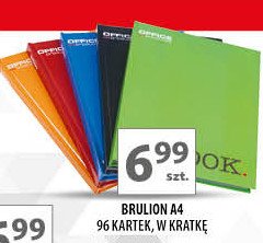 Brulion a4 96 k kratka Office products promocja w Auchan