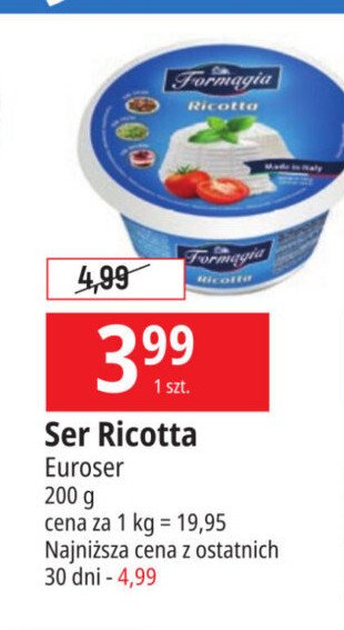 Ser ricotta Formagia promocja