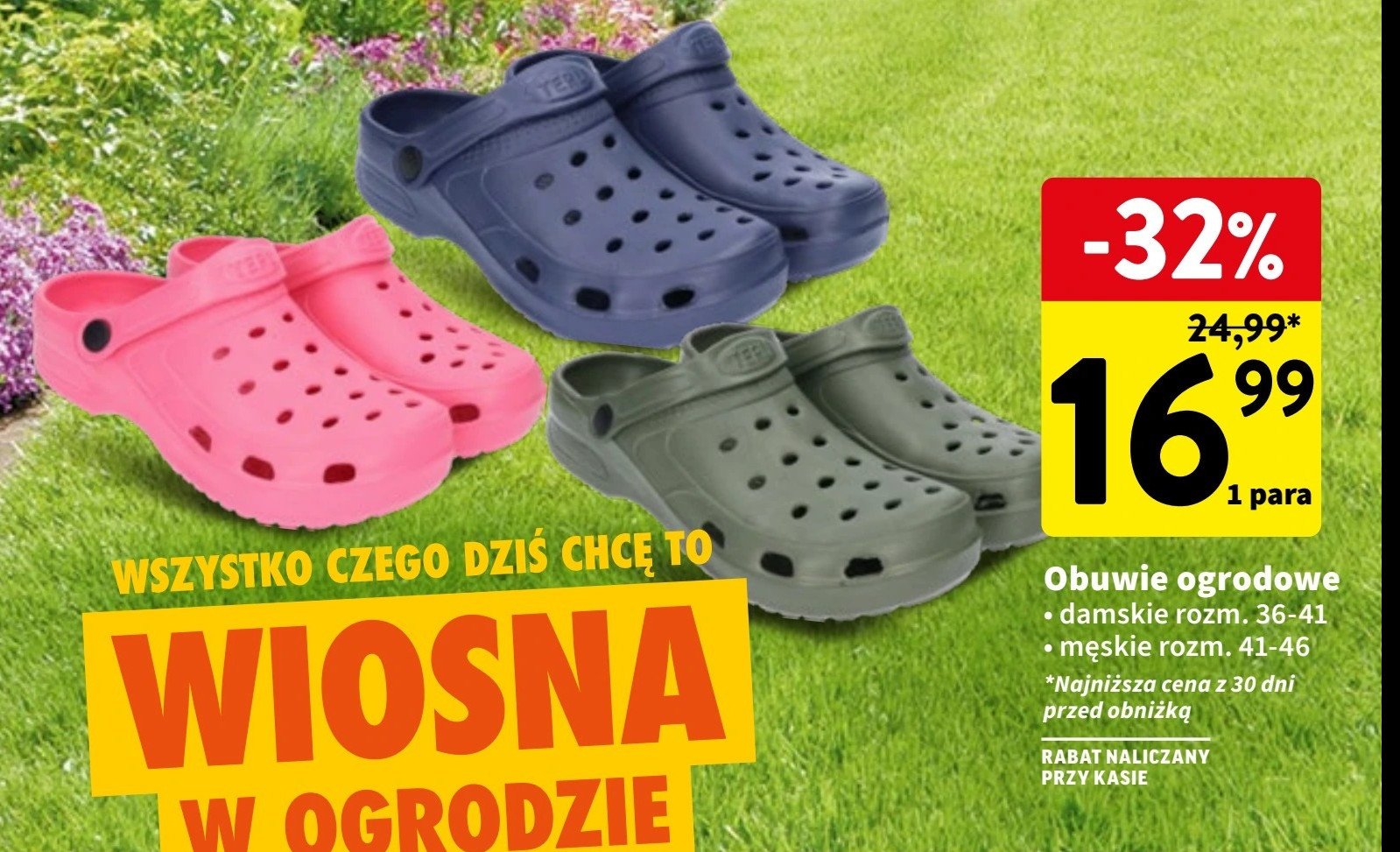 Obuwie ogrodowe męskie rozm. 41-46 promocja w Intermarche