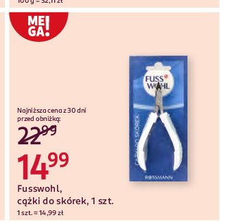 Cążki do skórek Fusswohl promocja w Rossmann