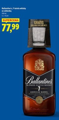 Whisky Ballantine's 7-letnia ze szklanką promocja w Lidl