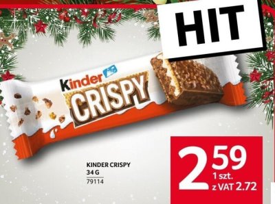 Baton Kinder Crispy 34 g promocja w Selgros