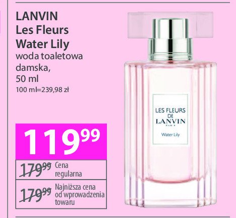 Woda toaletowa Lanvin water lily promocja