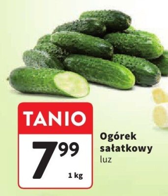 Ogórek sałatkowy luz promocja w Intermarche