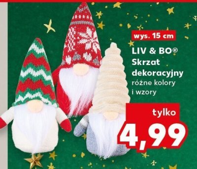 Skrzat dekoracyjny wys. 15 cm różne kolory i wzory LIV & BO promocja w Kaufland
