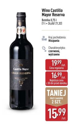 Wino Castillo Mayor Reserva  promocja w Aldi