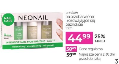Zestaw na przebarwione i rozdwajające się paznokcie NAIL CARE INTENSIVE NAIL MOISTURIZING 3-step system 10611 promocja w NEONAIL & NEO MAKE UP