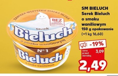 Serek Bieluch o smaku waniliowym SM BIELUCH promocja w Kaufland