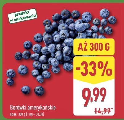 Borówki amerykańskie promocja w Aldi
