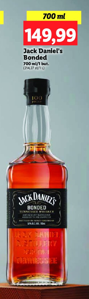 Whisky Jack daniel's bonded promocja w Lidl