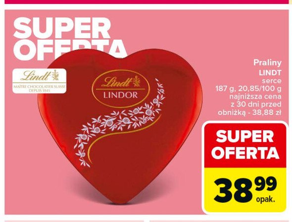 Pralinki serce Lindt lindor promocja