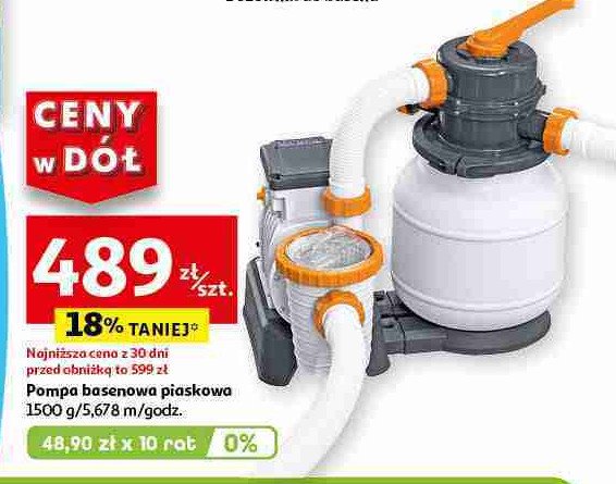 Pompa basenowa piaskowa 1500 g promocja