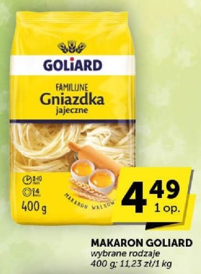 Makaron Goliard familijne gniazdka jajeczne promocja w Euro Sklep
