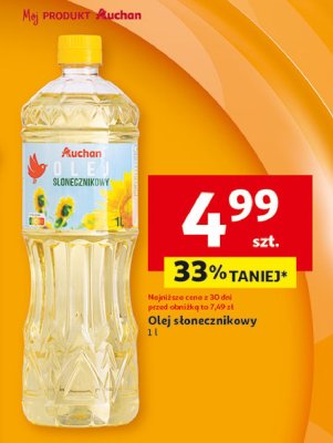 Olej słonecznikowy Auchan promocja